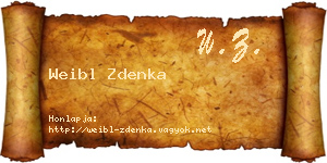 Weibl Zdenka névjegykártya